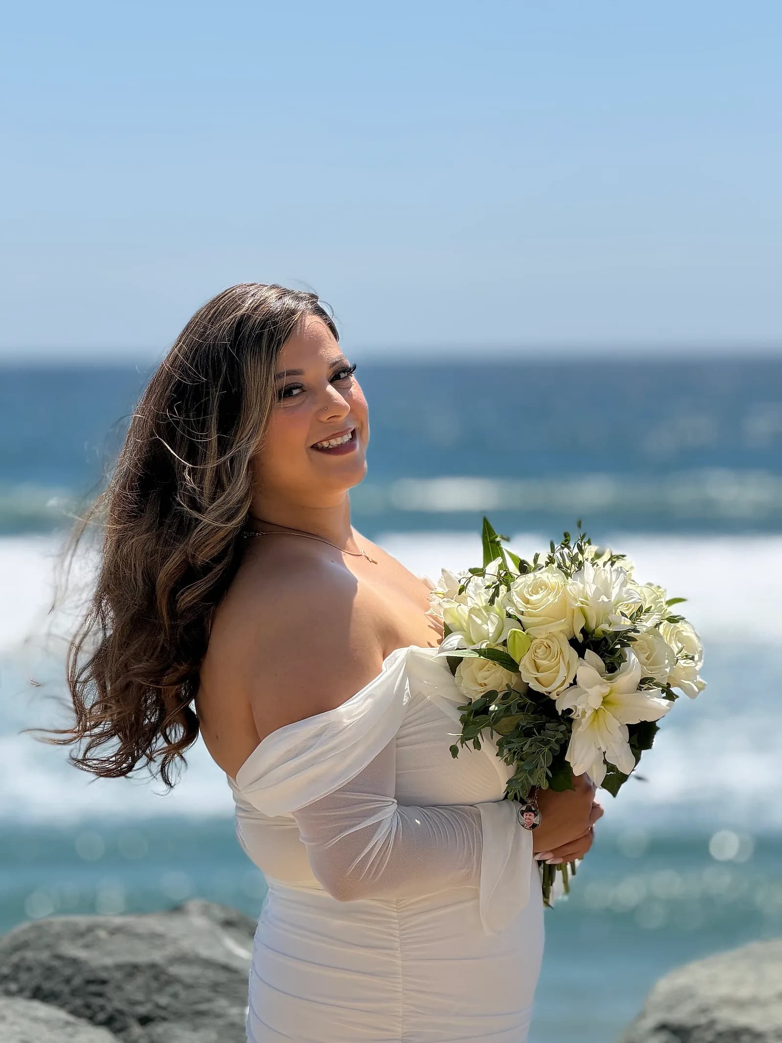 Coastal bridal portrait from a FitTechGuru photography session.