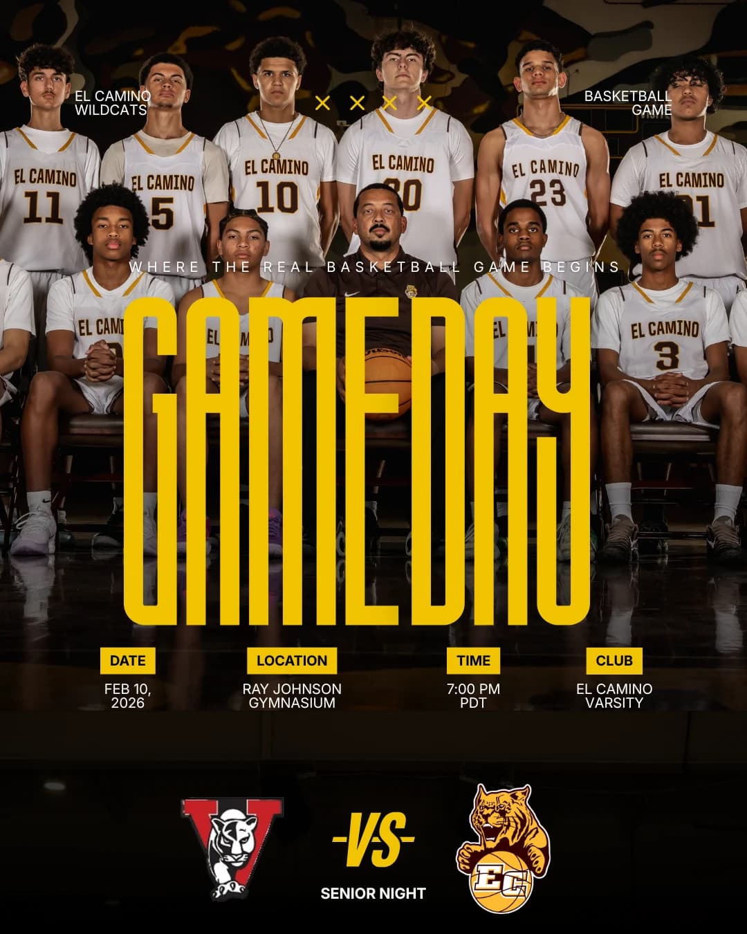 Senior Night — vs Vista — El Camino Wildcats